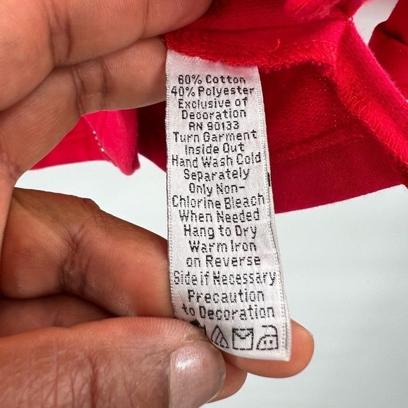 Quacker factory red bejeweled full zip long sleeve jacket size S - Picture 7 of 8